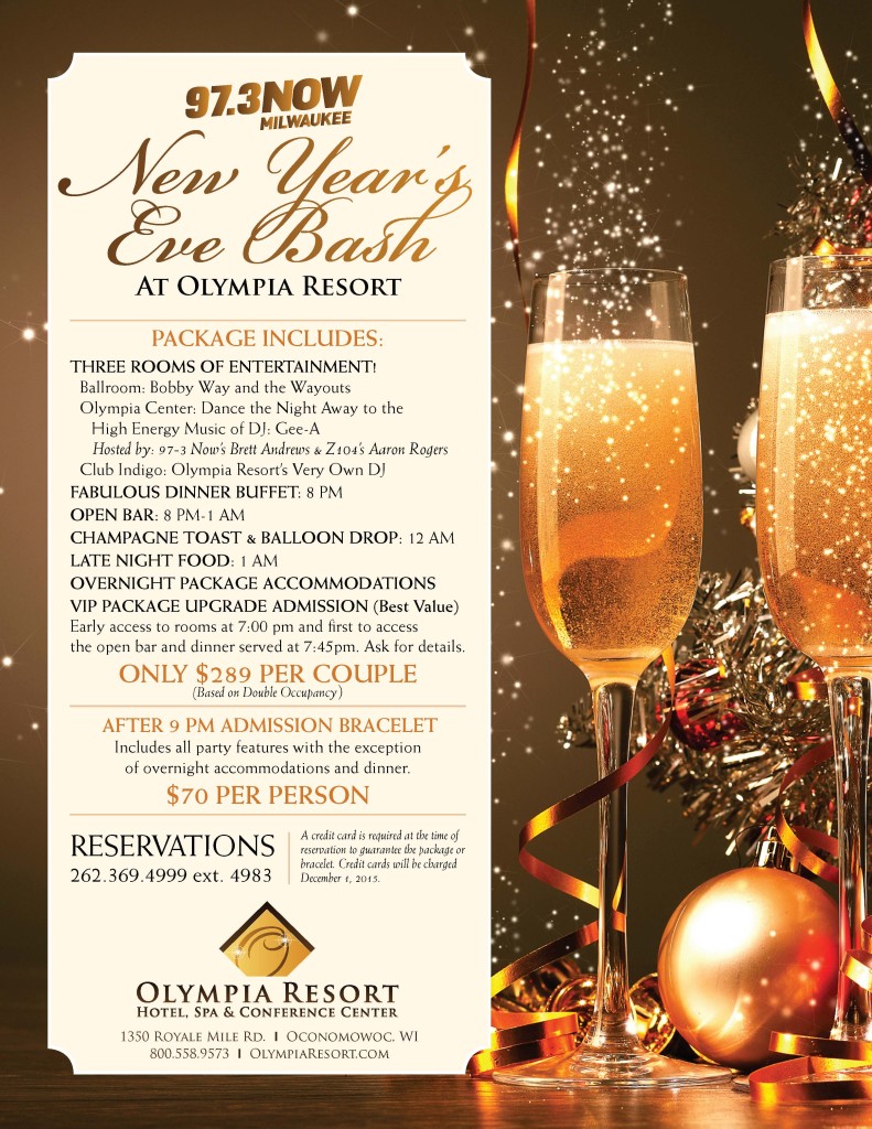 New Year's Eve, Olympia Resort, Oconomowoc, WI, Dousman Chamber