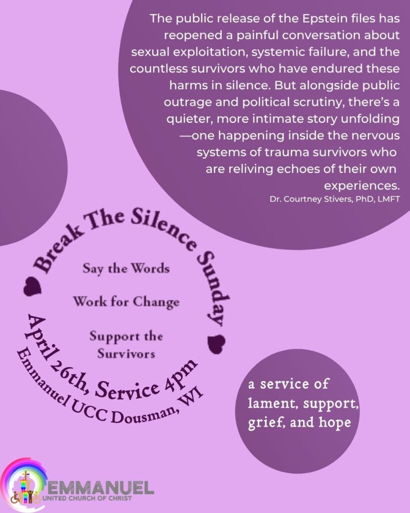 Break the Silence Sunday @ Emmanuel UCC